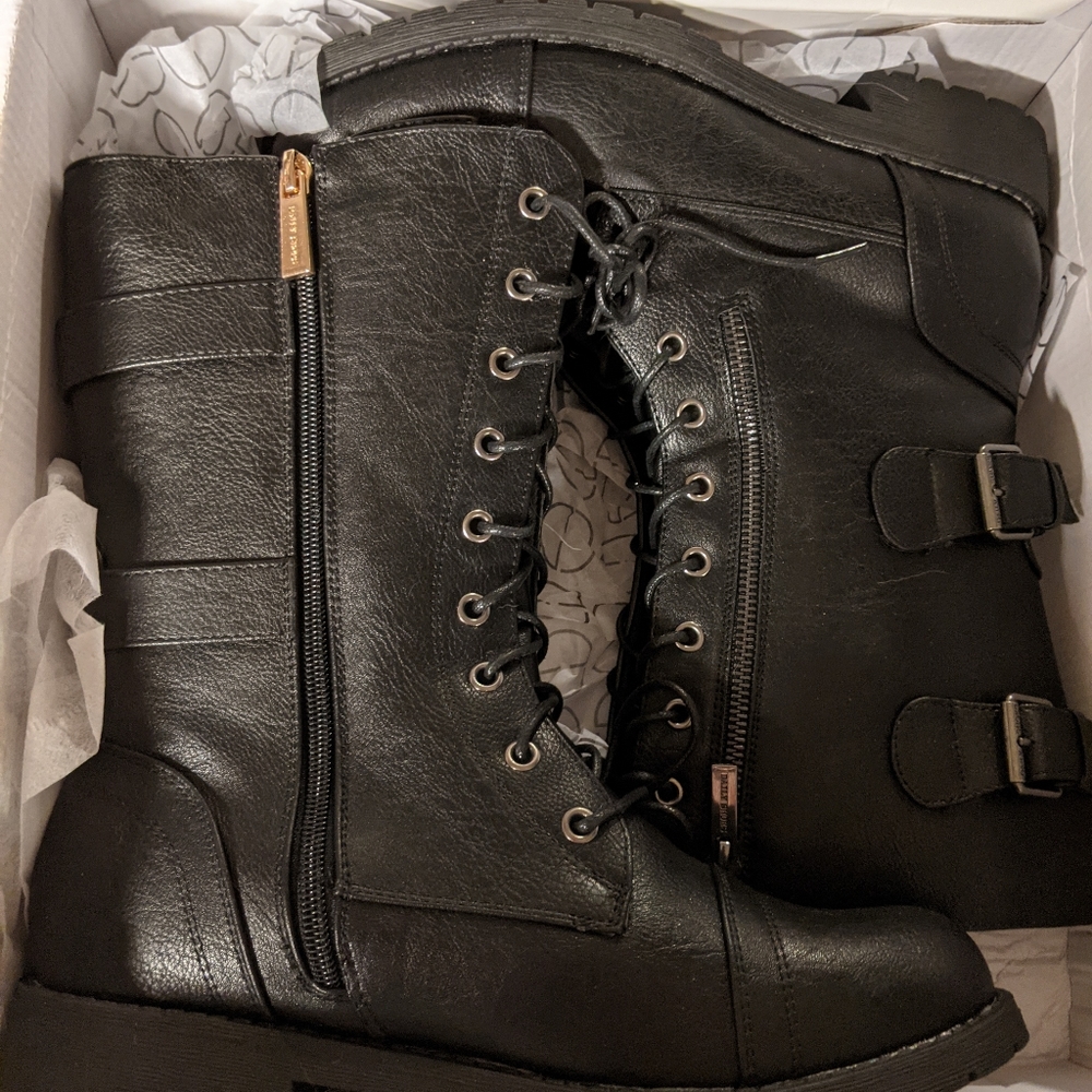 Daily Shoes Women's Mid Calf Wallet Pocket Boots
